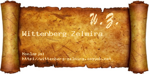 Wittenberg Zelmira névjegykártya